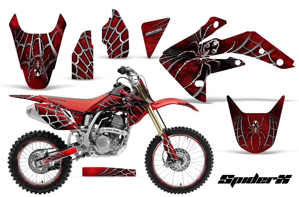 Honda CRF150R 07-10 Graphics Kit SpiderX Red NP Rims